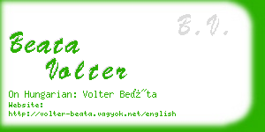 beata volter business card